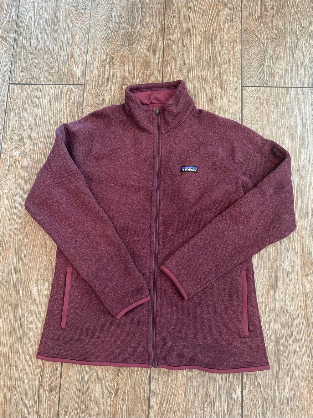 Patagonia Maroon Full-Zip Fleece Jacket